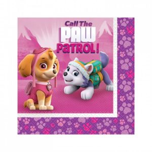 16 Guardanapos Patrulha Skye e Everest 33cm