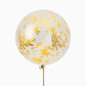 Balão com Confetis Ouro e Rosa 90cm