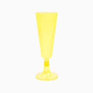 4 Taças Flute Amarelo 150cc
