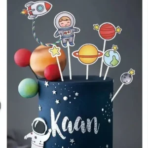 Topo de Bolo Simples Astronauta