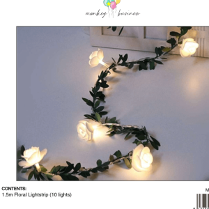 Led com Flores Decorativas
