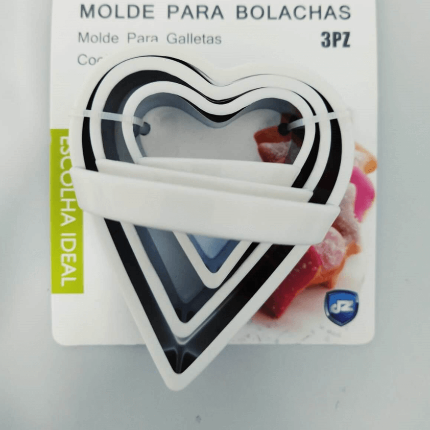 3 Cortadores Coração para Bolacha - Image 3