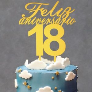 Topo de Bolo 18 Anos Acrílico