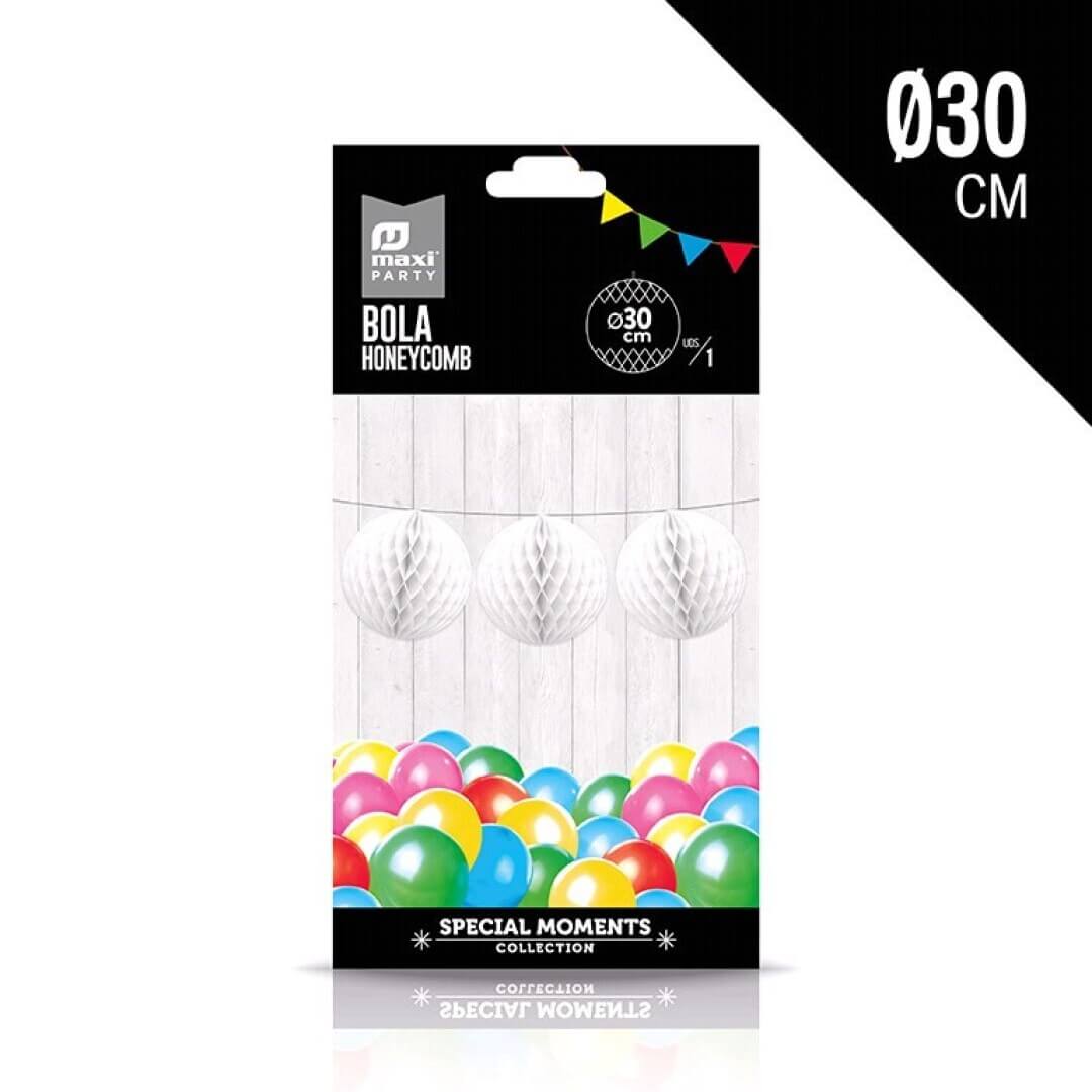 Pom Pom Decorativo Branco 30cm