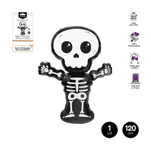 Balão Foil Halloween Esqueleto 120cm