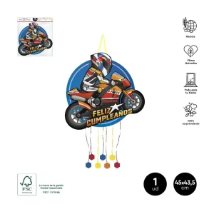 Pinhata em Papel Motovelocidade 45x43cm