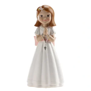 Menina Primeira Comunhão com Laço p/Bolo