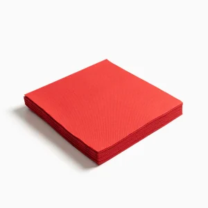 50 Guardanapos Papel Vermelho 25cm