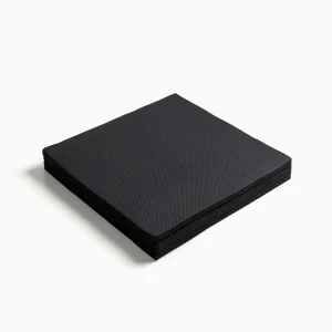 50 Guardanapos Papel Preto 25cm