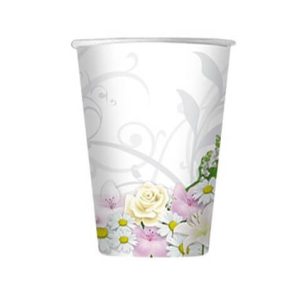 10 Mini Copos Florais 80ml