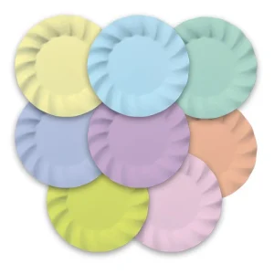 8 Pratos Cores Diversas 20cm