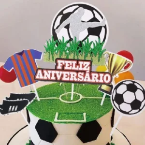 Topo de Bolo Simples Futebol