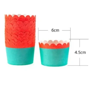 12 Formas Assar Cupcake Salmão e Verde