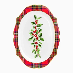 Travessa/Tabuleiro de Natal 27cmx37cm