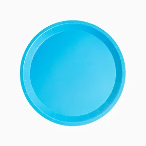 10 Pratos Biodegradável Azul 20.5cm