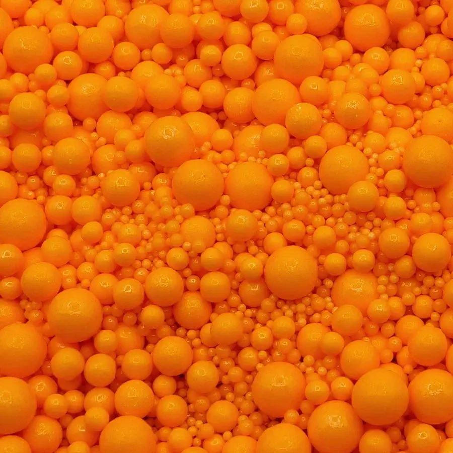 Decoração Açúcar Mix Pérolas Laranja 80g - Image 2