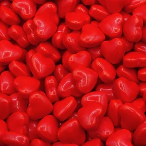 Decoração Açúcar Corações 3D Vermelho