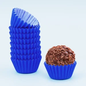 100 Forminhas para Brigadeiro Azul Escuro nº5