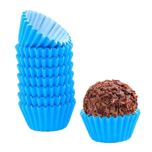 100 Forminhas para Brigadeiro Azul Claro nº5