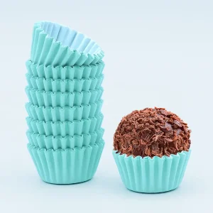 100 Forminhas para Brigadeiro Verde Bebê nº5