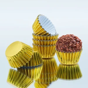100 Forminhas para Brigadeiro Dourada nº5