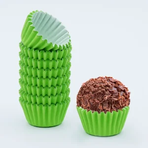 100 Forminhas para Brigadeiro Verde Folha nº5