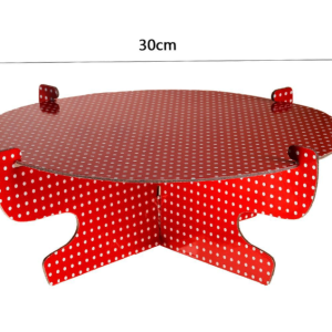 Suporte para Bolos Vermelho com Bolinhas