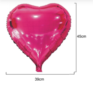 Balão Foi Coração Rosa Fucshia