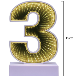 Número 3 Decorativo em Led