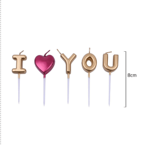 Velas I LOVE YOU Dourada