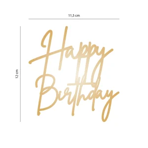 Aplique para Bolo Happy Birthday