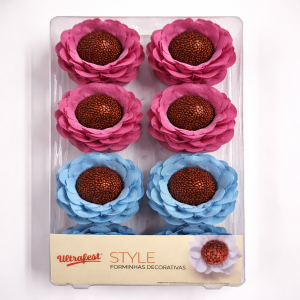 40 Forminhas Style Azul/Rosa