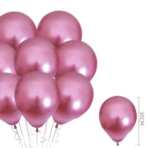 4 Balões Metalizados Rosa 30cm