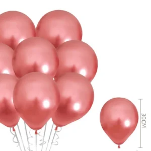 25 Balões Metalizados Vermelho 30cm