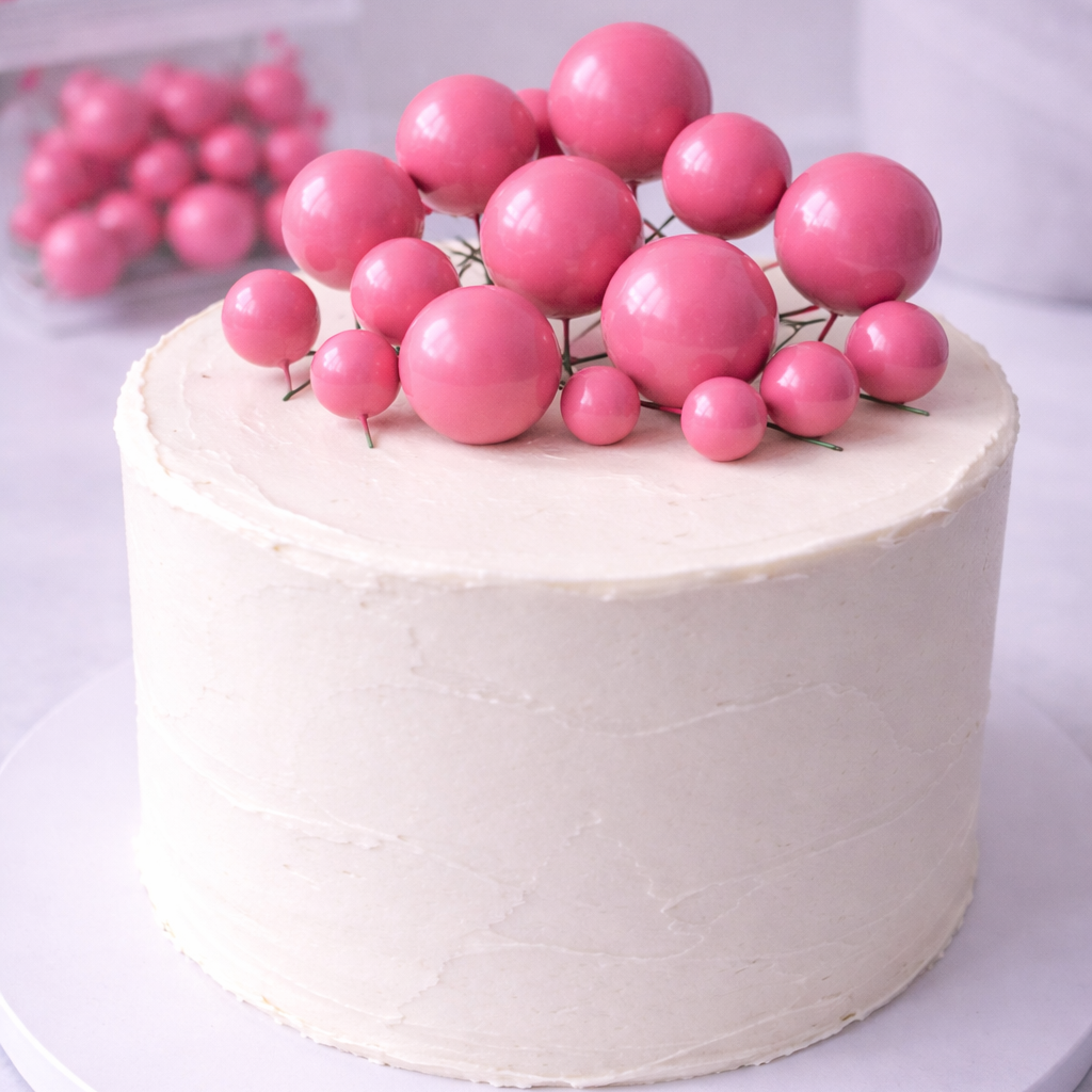 Bolinhas Rosa para Decoração de Bolo - Image 2