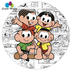 Painel Tecido Sublimado Turma da Mônica 200cm