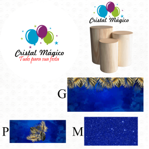 3 Capas Cilindro Tecido Sublimado Floral Azul