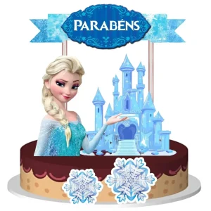 Topo de Bolo em Papel Frozen