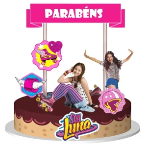 Topo de Bolo em Papel Soy Luna