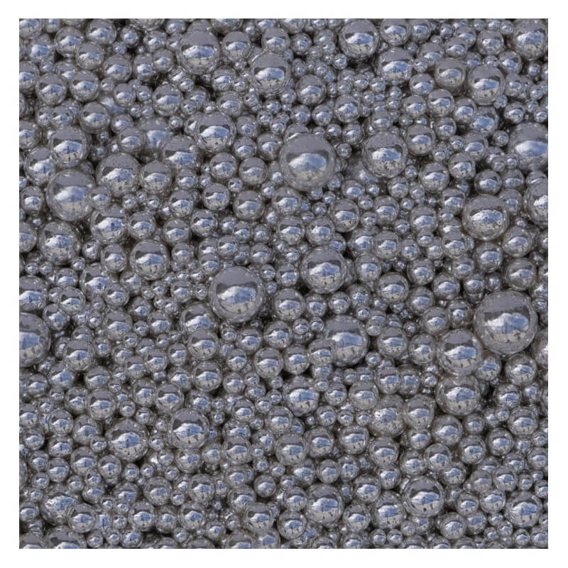 Decoração Açúcar Mix Pérolas Prata 80g