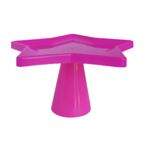 Boleira Estrela Desmontável de Plástico Rosa Forte