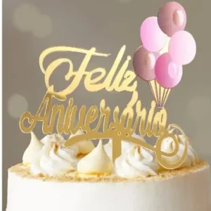 Topo Bolo Feliz Aniversário c/ Balões
